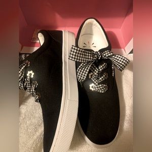 Isaac Mizrahi Live! Canvas Sneakers with Gingham Laces
